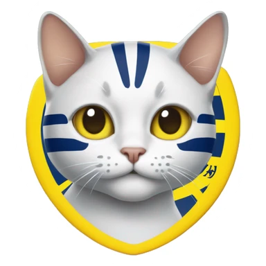 cat wearing a Fenerbahçe sweat sticker