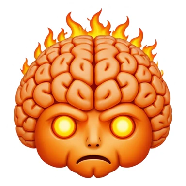 Brain on fire sticker