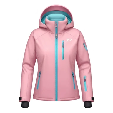Ropa de ski rosa pastel sticker