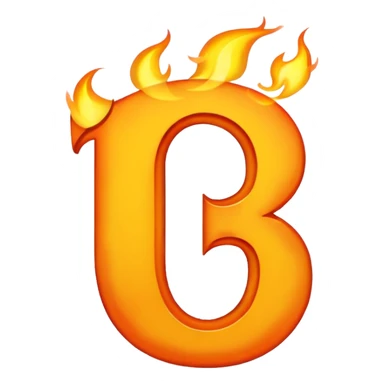 Fuego con la letra J sticker