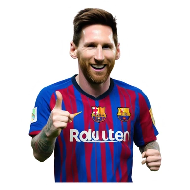 Messi Torjubel index finger up sticker