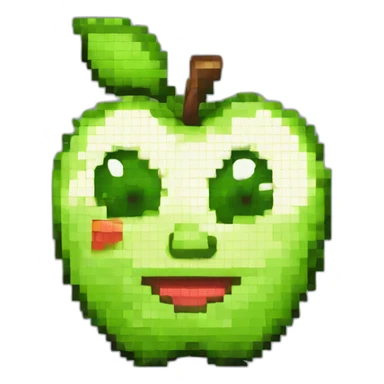 16x16 pixel art of a apple sticker