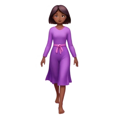 
A small figure walks across a glowing bridge, holding soft pink and purple orbs in each hand—symbolizing compassion and forgiveness. A gentle heart aura trails behind them, showing healing in motion. sticker