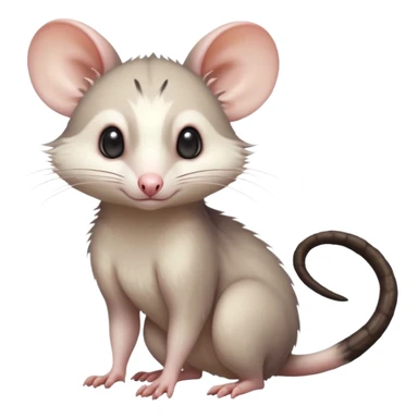 White soft natural realistic romantic vintage antique divine beautiful elegant pretty precious cute young youthful  Fakémon-Pokémon-alien-opossum-feline-rodent-hybrid-creature (full body) sticker