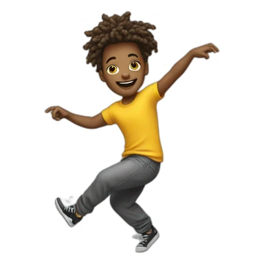 Thrilled hip hop dancer sticker