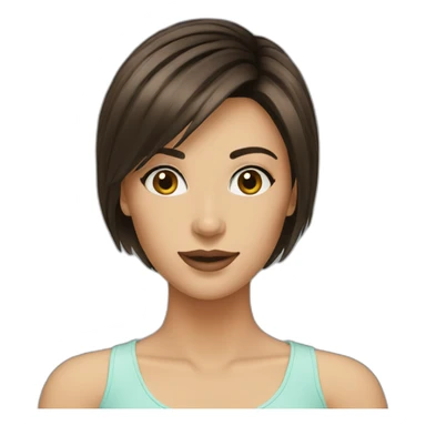 Brunette haircuts sticker