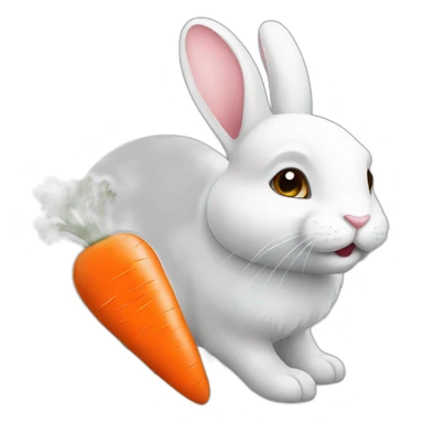 bunny with carrot sticker
