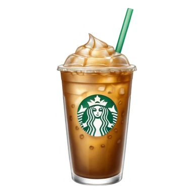 Gold Starbucks iced coffee  sticker