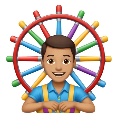 carnival, playing wheel sticker