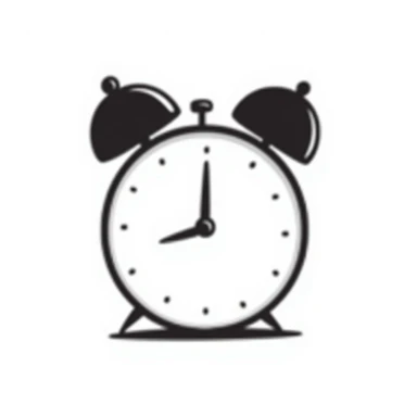 alarm clock with bells hand drawn doodle sticker