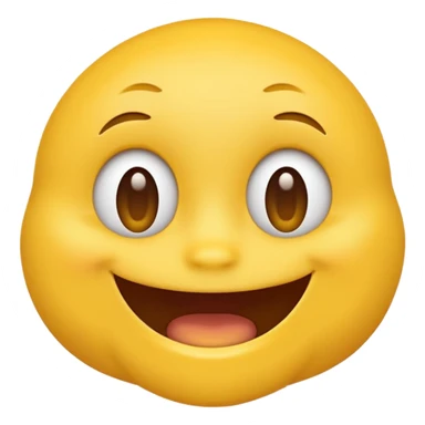 create an like yellow emoji that looks teally relaxed and smiles more on one site than another like one part of the mouth is wider up then the other. ONE part of the mouth should smile more then the other party sticker