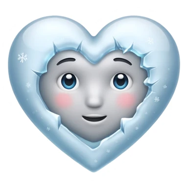 winter cold heart sticker