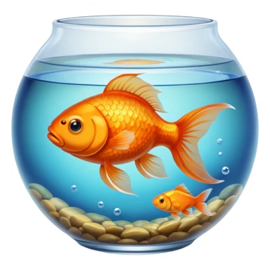 Goldfish in a fish bowl sticker