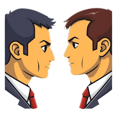 two men, gay couple, breaking up, expressive cartoon sticker style sticker