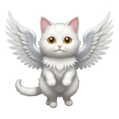 A flying cat sticker
