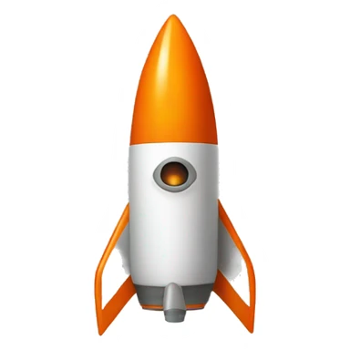 Orange Rocket sticker