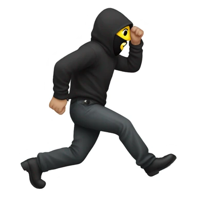 Burglar sneaking sticker