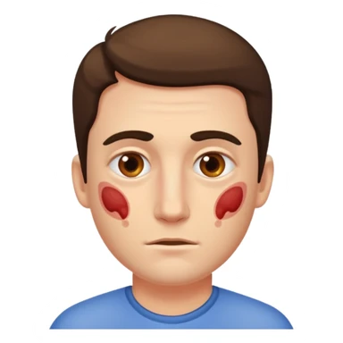 ecchymosis on the man face sticker