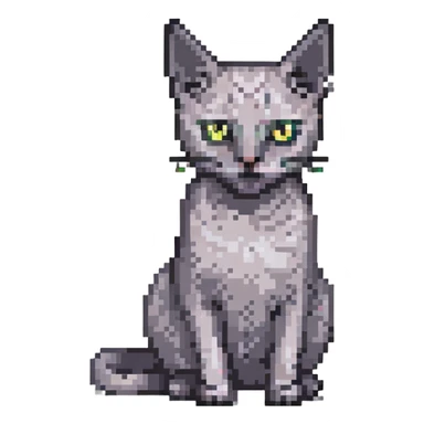 gray hairless cat with black nose looking with disgust sticker