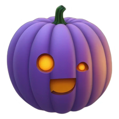 Pumpkin in the shape of a cubic planet sticker