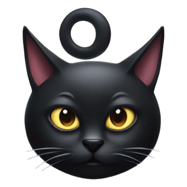 Evil 3 eyed black cat sticker