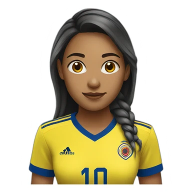 colombia player girl sticker