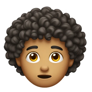 Confused curly head Hispanic boy sticker