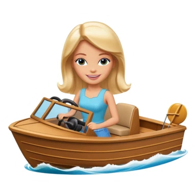 Barbie driving a boat sticker
