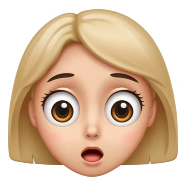 The 😳 emoji with big eyes sticker