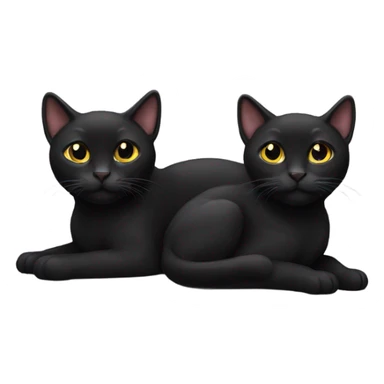 2 black cats sticker