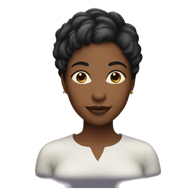 49 Black woman with a short cut  sticker
