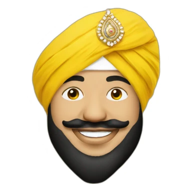 Yellow daler mehndi sticker