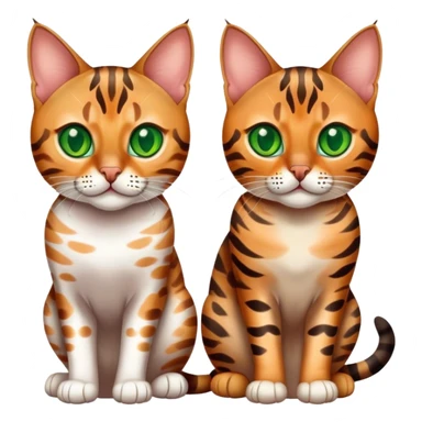 Two Bengal cats sticker