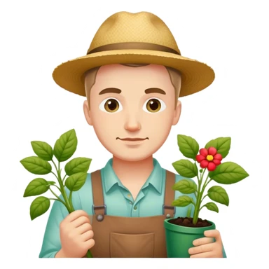 Polish guy gardening sticker