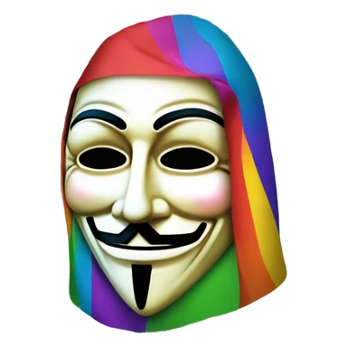 guy fawkes mask containing a colorful st basils cathedral sticker