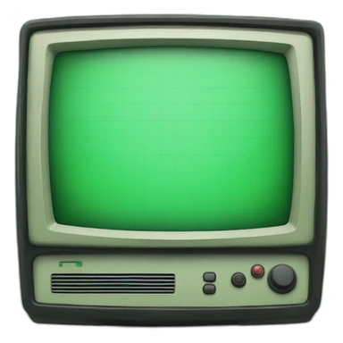 Retro green monitor screen sticker