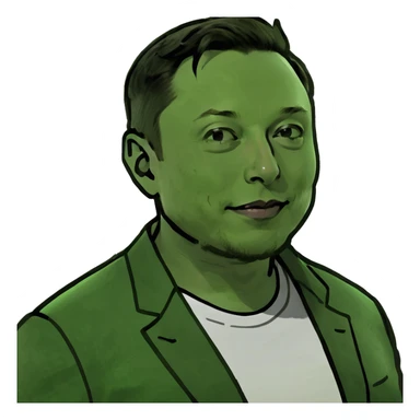elon musk holding arm out straight in front of him  sticker