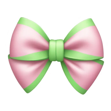 bow pink and light green  sticker