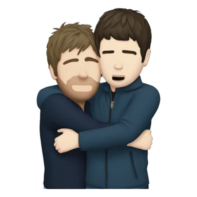 liam and noel gallagher hug sticker
