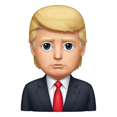 Photorealistic Donald Trump stands in a suit sticker