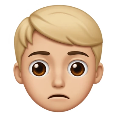 I need you to make an emoji of the gen z stare (young person like 20 yro’, like confusion, disgusted and kinda bored, it has to be very confused and disgusted  sticker