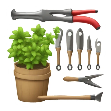 market gardening tools bunch  sticker