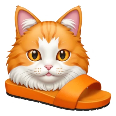 Gato con chancla sticker
