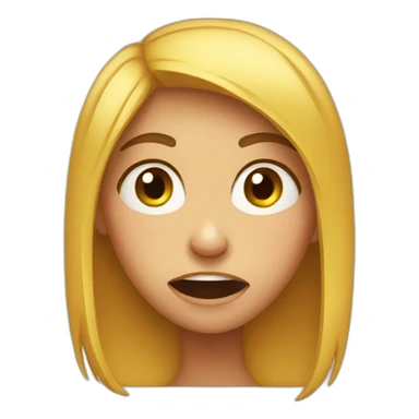 Grimacing girl  sticker