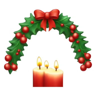 Red Christmas candle arch  Schwibbogen sticker