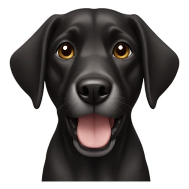 caramel black dog playing sticker