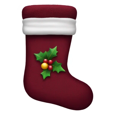 Christmas stocking in burgundy  sticker