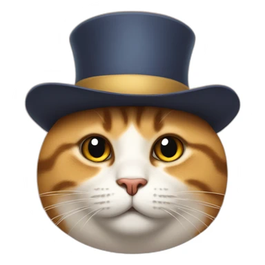 Fat cat in a hat sticker