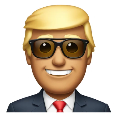 Trump with sunglasses  sticker