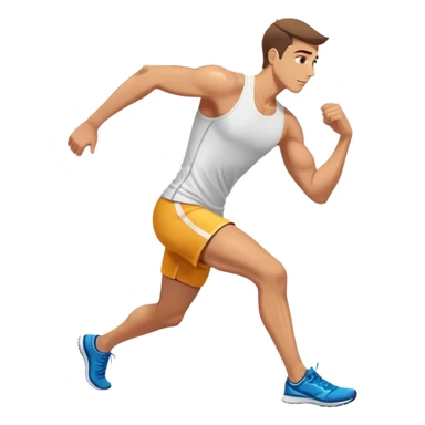 male runner hamstring stretch sticker